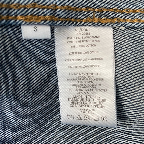 Redone 60s Belted Denim Mini Dress - S - Picture 15 of 15